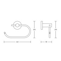 Держатель для туалетной бумаги VBI VENUS 2 BLACK
