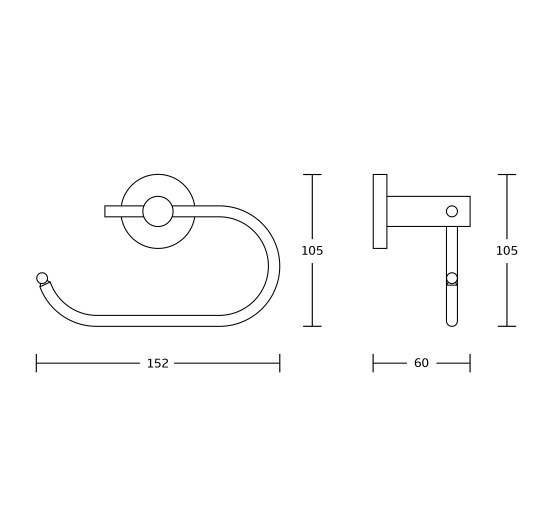 Тримач для туалетного паперу VBI VENUS 2 BLACK