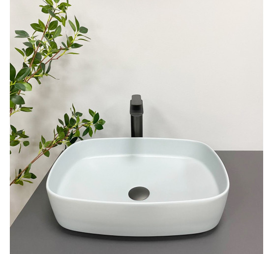 Умывальник (раковина) VBI AOSTA SMOKE BLUE накладной