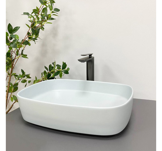 Умывальник (раковина) VBI AOSTA SMOKE BLUE накладной