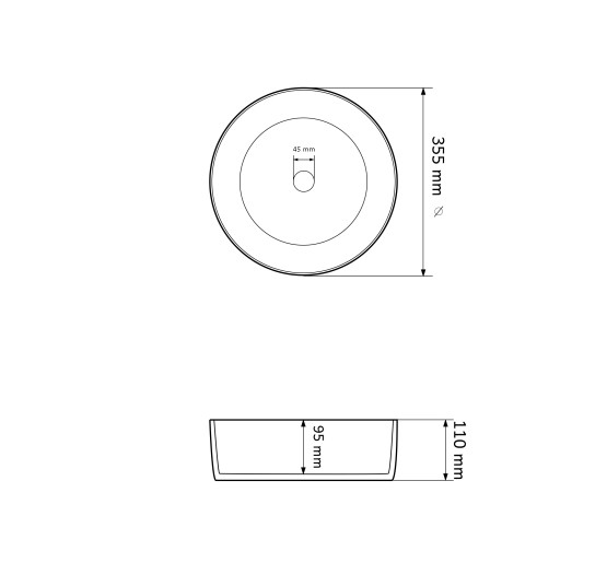 Умывальник (раковина) VBI PRATO BLACK MATT накладной