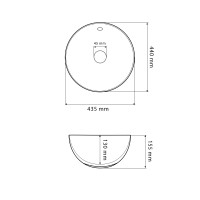 Умивальник (раковина) VBI BRUNICO WHITE накладний