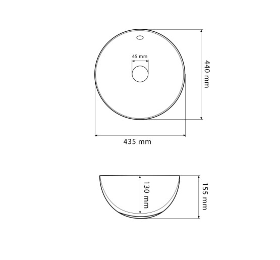 Умивальник (раковина) VBI BRUNICO WHITE накладний