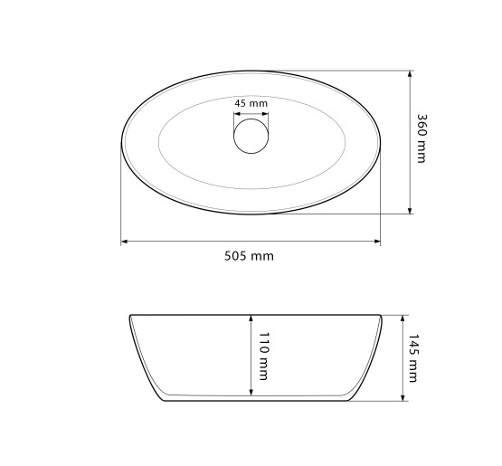 Умывальник (раковина) VBI CEFALU AIAX GLOSSY накладной