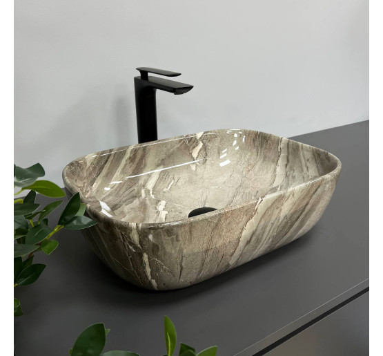 Умывальник (раковина) VBI RAVENNA JASPER GLOSSY накладной