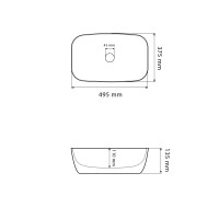 Умивальник (раковина) VBI OLBIA GREY STONE MATT накладний