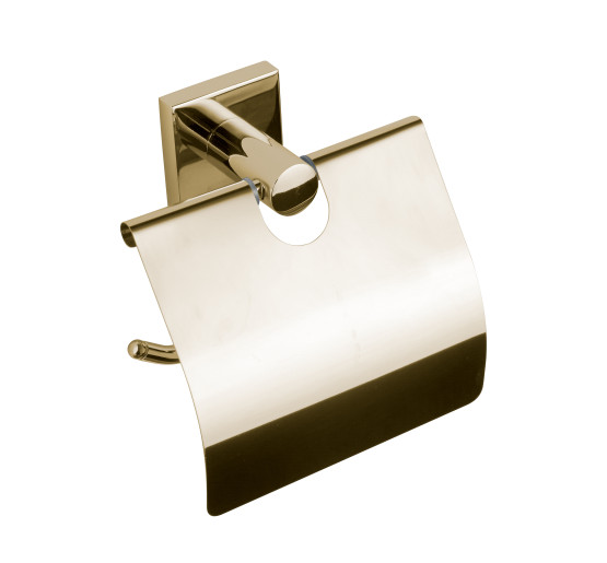 Тримач для туалетного паперу з кришкою VBI SATURN GOLD