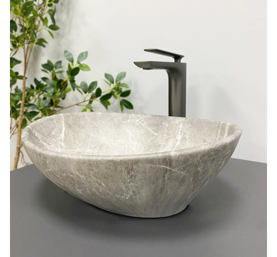 Умывальник (раковина) VBI PARMA BEIGE STONE MATT накладной