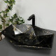 Умивальник (раковина) VBI VENEZIA MARBLE BLACK MATT накладний