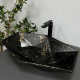 Умивальник (раковина) VBI VENEZIA MARBLE BLACK MATT накладний