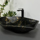 Умивальник (раковина) VBI VENEZIA MARBLE BLACK MATT накладний