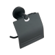 Держатель для туалетной бумаги с крышкой VBI VENUS BLACK