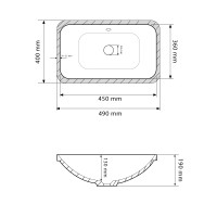Умивальник (раковина) VBI MODIKA WHITE врізний