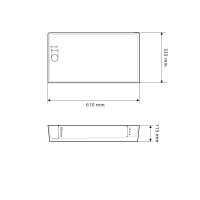 Умивальник (раковина) VBI VELLETRI M WHITE накладний