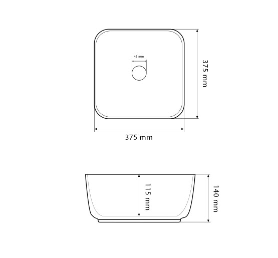 Умивальник (раковина) VBI ALGHERO S TEĎZO GLOSSY накладний