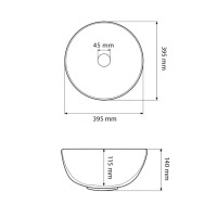 Умивальник (раковина) VBI AMALFI WHITE MATT накладний