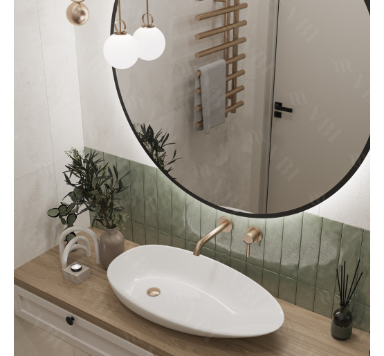 Умивальник (раковина) VBI TRENTO 75 WHITE накладний