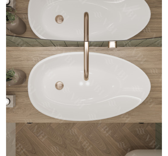 Умивальник (раковина) VBI TRENTO 75 WHITE накладний
