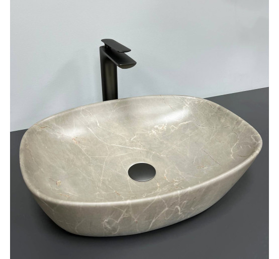 Умывальник (раковина) VBI OLBIA BEIGE STONE MATT накладной