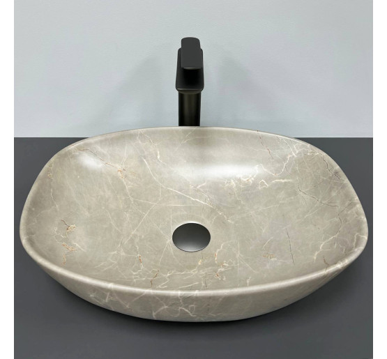 Умывальник (раковина) VBI OLBIA BEIGE STONE MATT накладной