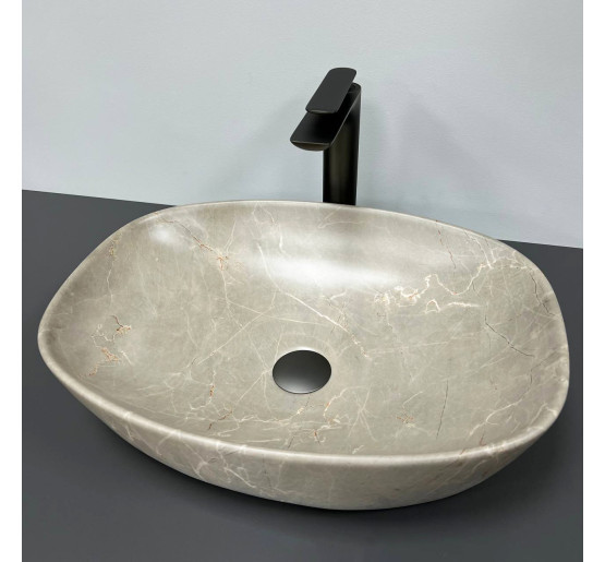 Умывальник (раковина) VBI OLBIA BEIGE STONE MATT накладной