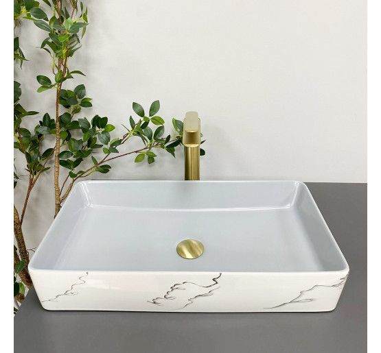 Умивальник (раковина) VBI TRIEST GREY MARMO накладний