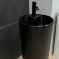 Умивальник (раковина) VBI BOLONIA BLACK MATT напольний