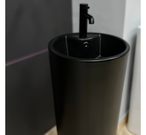 Умывальник (раковина) VBI BOLONIA BLACK MATT напольный