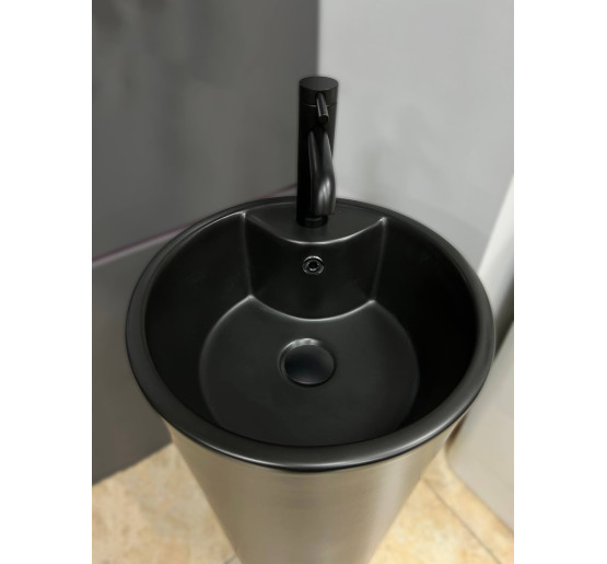 Умывальник (раковина) VBI BOLONIA BLACK MATT напольный