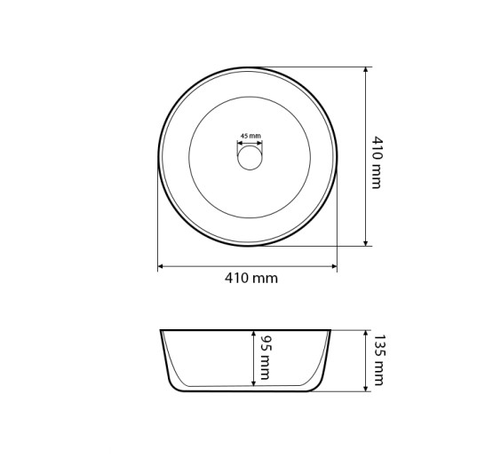 Умивальник (раковина) VBI LARINO WHITE накладний