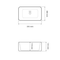 Умивальник (раковина) VBI ATRANI SMOKE BLUE накладний