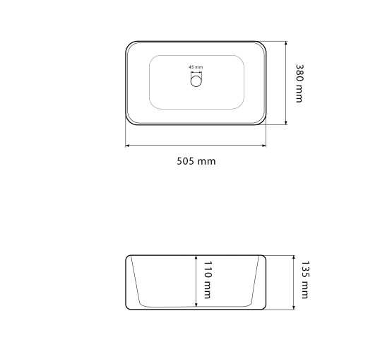 Умивальник (раковина) VBI ATRANI SMOKE BLUE накладний