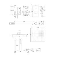 Душова система CORSAN ADOUR CHROME + BOX прихованого монтажу *