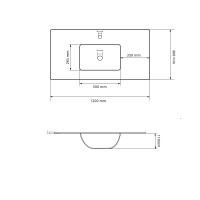 Умивальник (раковина) VBI FERRARA 120 WHITE врізний