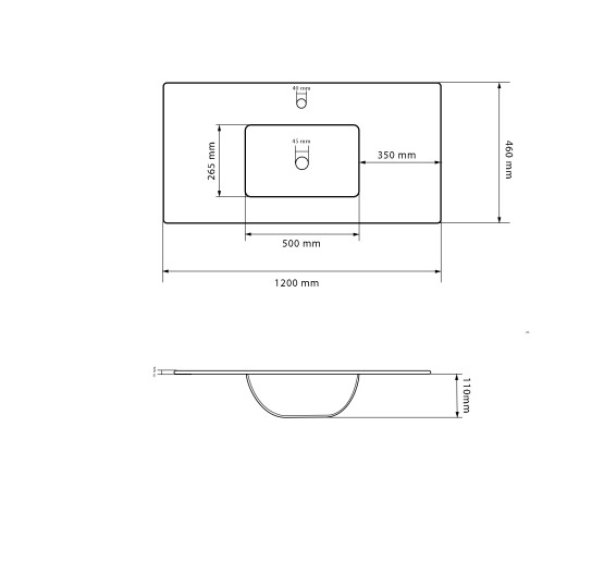 Умивальник (раковина) VBI FERRARA 120 WHITE врізний