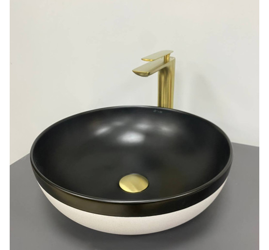 Умивальник (раковина) VBI ORMELA BLACK WHITE MATT накладний