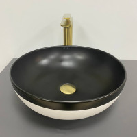 Умивальник (раковина) VBI ORMELA BLACK WHITE MATT накладний