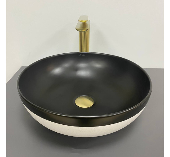 Умивальник (раковина) VBI ORMELA BLACK WHITE MATT накладний