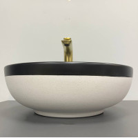 Умивальник (раковина) VBI ORMELA BLACK WHITE MATT накладний