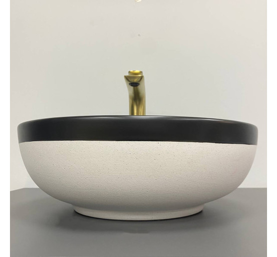 Умивальник (раковина) VBI ORMELA BLACK WHITE MATT накладний