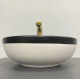 Умивальник (раковина) VBI ORMELA BLACK WHITE MATT накладний