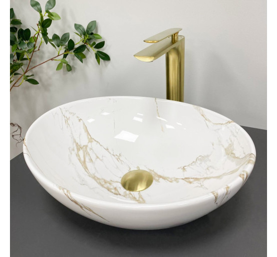 Умывальник (раковина) VBI PARMA STAINS GLOSSY накладной