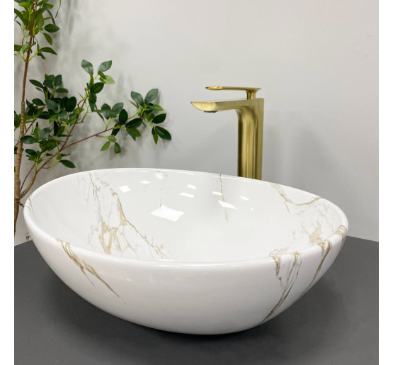 Умывальник (раковина) VBI PARMA STAINS GLOSSY накладной