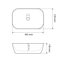 Умивальник (раковина) VBI RAVENNA SPACE GREY MATT накладний