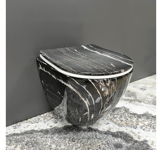 Підвісний унітаз VBI VULCANO BLACK ONYX