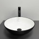 Умивальник (раковина) VBI AMALFI BLACK WHITE накладний