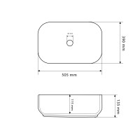Умивальник (раковина) VBI BERGAMO MARMO GLOSSY накладний