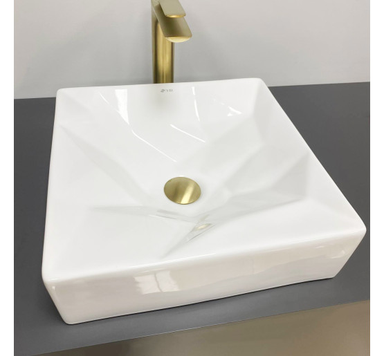 Умивальник (раковина) VBI TROIA WHITE GLOSSY накладний