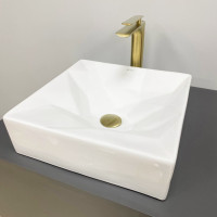 Умивальник (раковина) VBI TROIA WHITE GLOSSY накладний