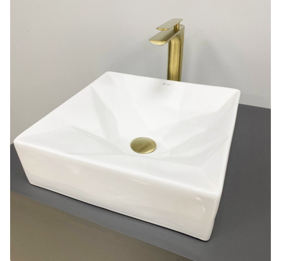 Умивальник (раковина) VBI TROIA WHITE GLOSSY накладний